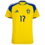 Mujer Camiseta Suecia 2026 Local Auténtica Mundial GYÖKERES #17 Mujer Camiseta Suecia 2026 Local Auténtica Mundial GYÖKERES #17