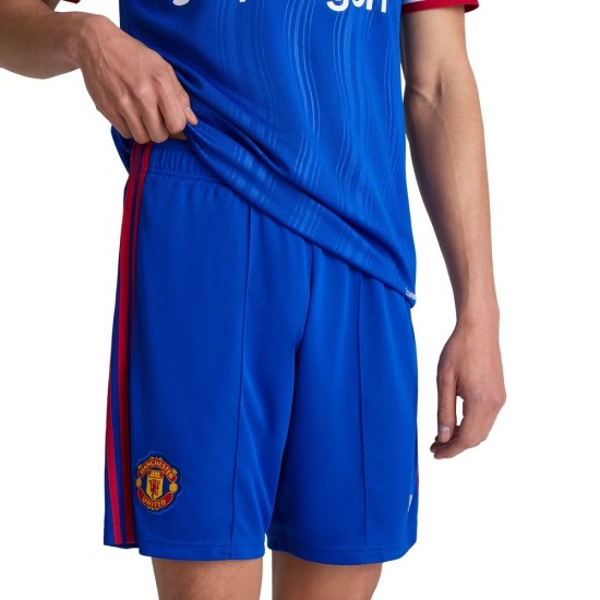 Pantalón Corto Visitante Manchester United 2026/27 Azul Niño Pantalón Corto Visitante Manchester United 2026/27 Azul Niño