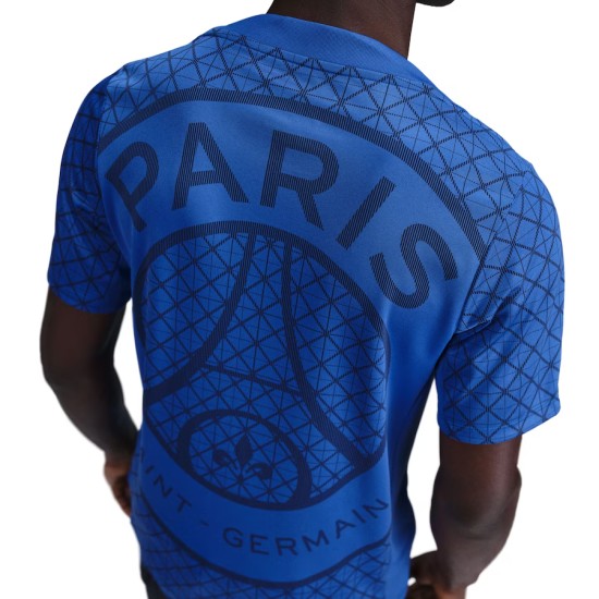 Hombre Camiseta pre-partido tercera PSG 2025/26 - Azul Hombre Camiseta pre-partido tercera PSG 2025/26 - Azul