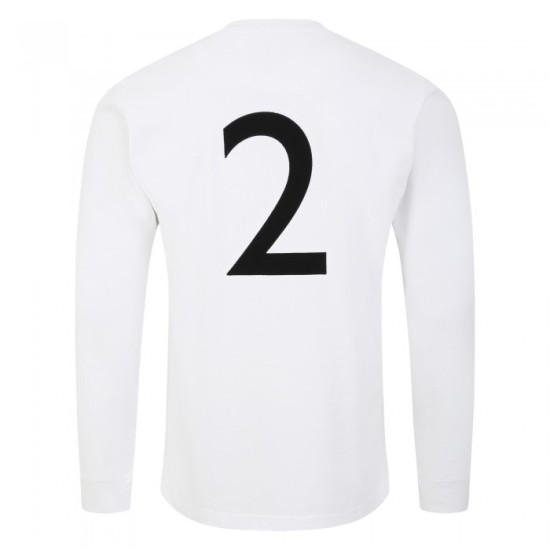 Mujeres Fulham 1966/67 Casa Retro Manga Larga Camiseta #2