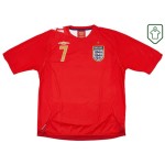 Camiseta retro visitante Inglaterra 2006/08 para hombre Beckham #7 Camiseta retro visitante Inglaterra 2006/08 para hombre Beckham #7