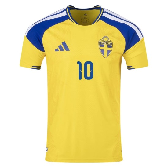 Camiseta Auténtica Local Suecia 2026 para Hombre IBRAHIMOVIĆ #10