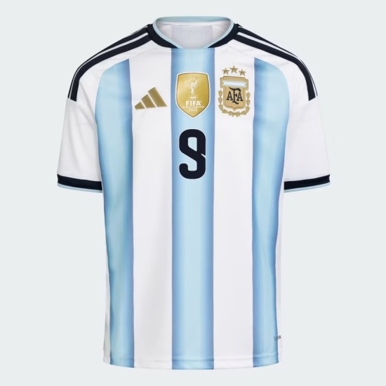 Camiseta Oficial Local Argentina 2026 Niño J. ALVAREZ #9