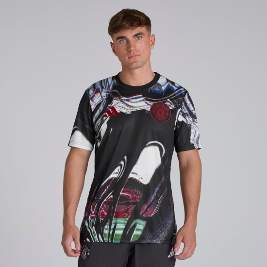 Mujer Manchester United 2025/26 Tercera Camiseta Pre Match - Negra Mujer Manchester United 2025/26 Tercera Camiseta Pre Match - Negra