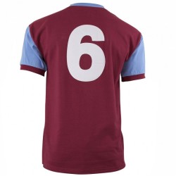 Camiseta Retro Bobby Moore Primera Mujer West Ham United 1958 #6 Camiseta Retro Bobby Moore Primera Mujer West Ham United 1958 #6