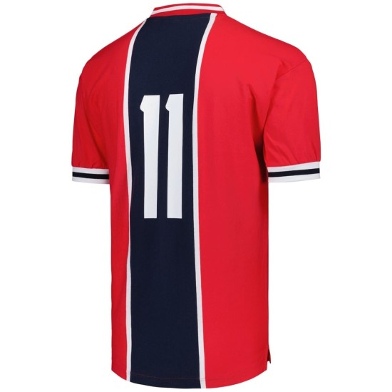 Camiseta Retro visitante del PSG para mujer 1975 #11 Camiseta Retro visitante del PSG para mujer 1975 #11