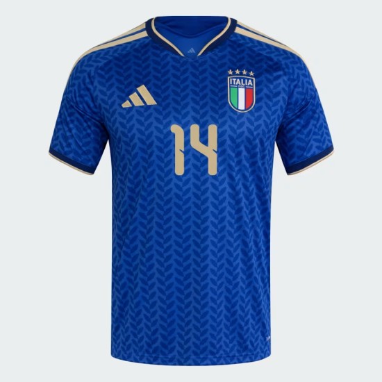 Camiseta Oficial Local Italia 2026 Mujer CHIESA #14 Camiseta Oficial Local Italia 2026 Mujer CHIESA #14