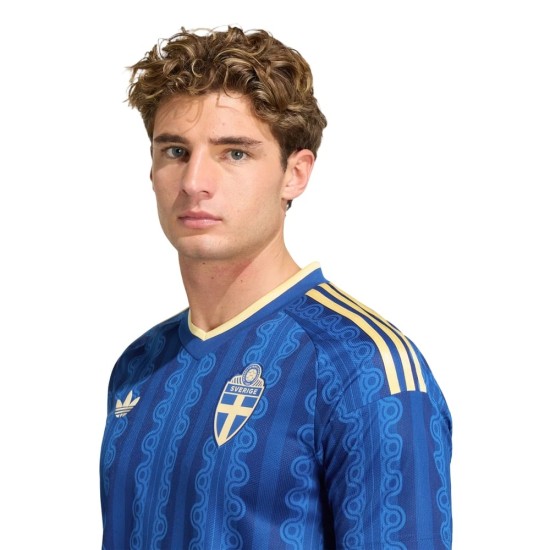 Camiseta Mundial 2026 Visitante Suecia Niño
