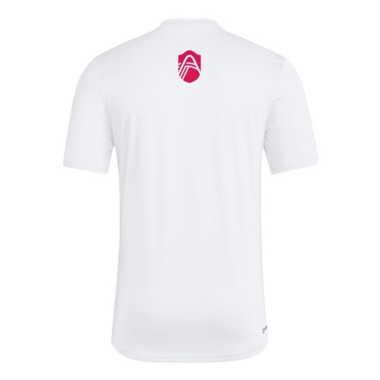 Camiseta Tercera Hook AEROREADY 2025 de St. Louis City SC para Mujer - Blanca Camiseta Tercera Hook AEROREADY 2025 de St. Louis City SC para Mujer - Blanca