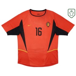 Camiseta retro local Bélgica 2002/04 para hombre Van Buyten #16 Camiseta retro local Bélgica 2002/04 para hombre Van Buyten #16