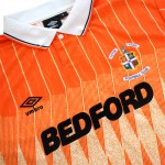 Camiseta retro de visitante del Luton Town para hombre 1989/90