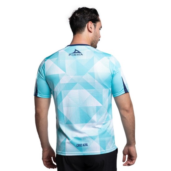 Camiseta Hombre Cruz Azul Tercera Calentamiento 2025/26 – Turquesa/Blanco Camiseta Hombre Cruz Azul Tercera Calentamiento 2025/26 – Turquesa/Blanco