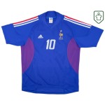 Camiseta retro local Francia 2002/04 para hombre Zidane #10