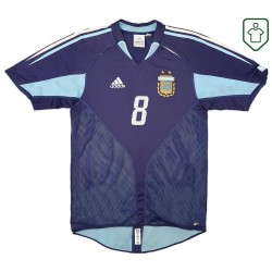 Camiseta retro visitante Argentina 2004/05 para hombre Zanetti #8