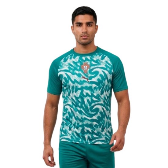 Remera pre partido tercera Portugal 2026 verde niño Remera pre partido tercera Portugal 2026 verde niño