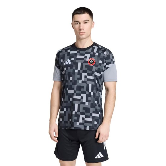 Camiseta de Prepartido de la Tercera Equipación Sheffield United 2026/27 Hombre - Negro Camiseta de Prepartido de la Tercera Equipación Sheffield United 2026/27 Hombre - Negro