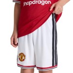 Pantalones Cortos Locales Infantiles Manchester United 2026/27 - Blanco Pantalones Cortos Locales Infantiles Manchester United 2026/27 - Blanco