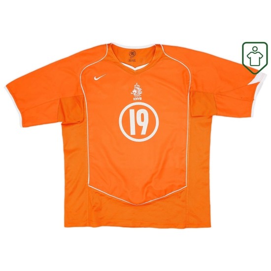 Camiseta retro local Países Bajos 2004/06 para hombre Robben #19