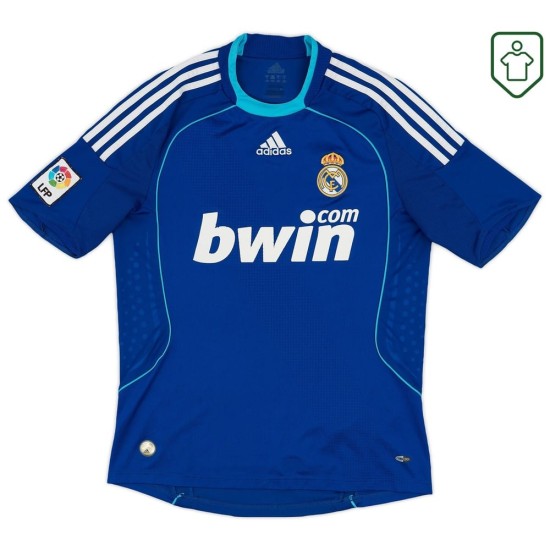Hombre Camiseta retro visitante Real Madrid 2008/09 Raúl #7 Hombre Camiseta retro visitante Real Madrid 2008/09 Raúl #7