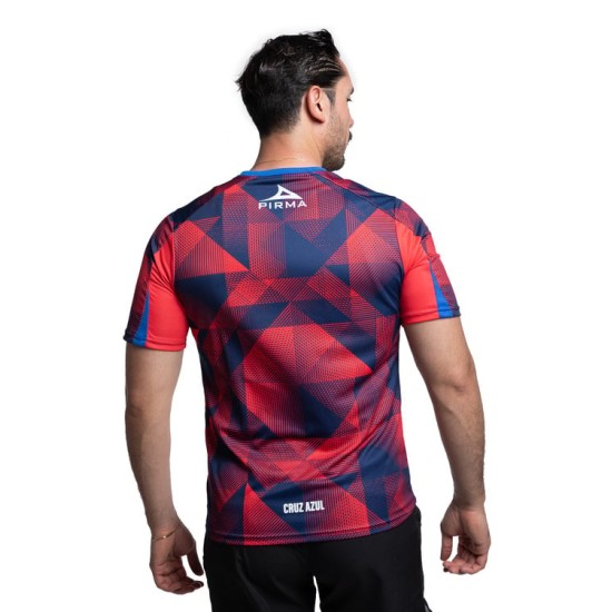 Camiseta Hombre Cruz Azul Tercera Calentamiento 2025/26 – Rojo/Marino Camiseta Hombre Cruz Azul Tercera Calentamiento 2025/26 – Rojo/Marino