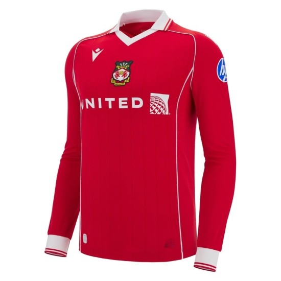 Camiseta de manga larga local 2025/26 del Wrexham AFC para hombre