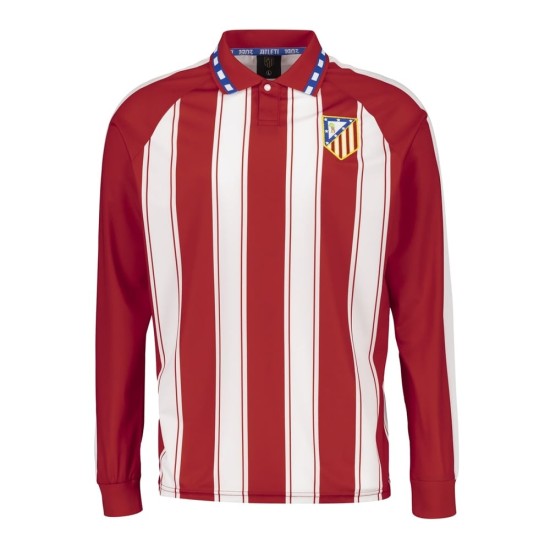 Camiseta Retro de Manga Larga Atlético Madrid 1995 para Niño Camiseta Retro de Manga Larga Atlético Madrid 1995 para Niño