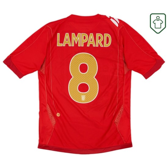 Camiseta retro visitante Inglaterra 2006/08 para hombre Lampard #8 Camiseta retro visitante Inglaterra 2006/08 para hombre Lampard #8