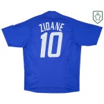 Camiseta retro local Francia 2002/04 para hombre Zidane #10
