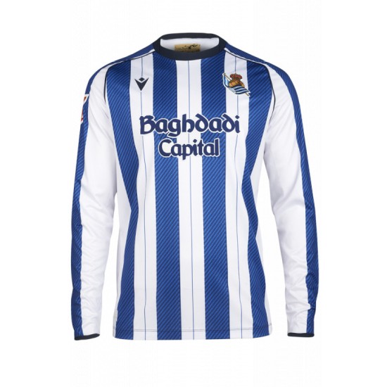 Camiseta local de manga larga 2025/26 de la Real Sociedad para hombre Camiseta local de manga larga 2025/26 de la Real Sociedad para hombre