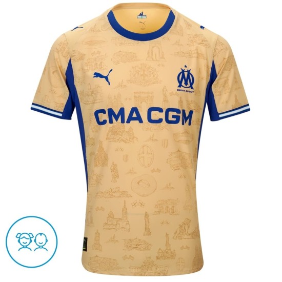 Camiseta Cuarta de Niño Olympique de Marsella 2025/26 Camiseta Cuarta de Niño Olympique de Marsella 2025/26