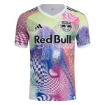 Camiseta Previa al Partido Tercera 2025 del New York Red Bulls para Mujer - Blanca Camiseta Previa al Partido Tercera 2025 del New York Red Bulls para Mujer - Blanca