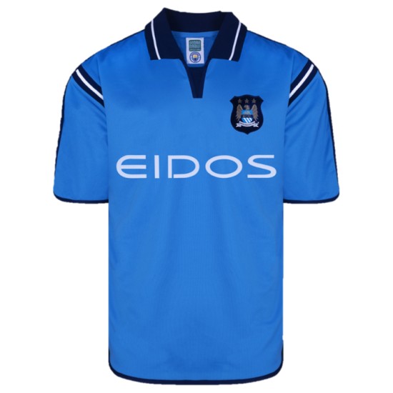 Camiseta Retro de Local Manchester City 2001 para Hombre Camiseta Retro de Local Manchester City 2001 para Hombre