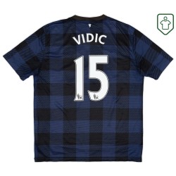 Camiseta retro visitante hombre Manchester United 2013/14 Vidic #15