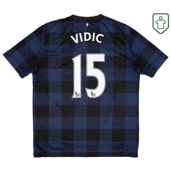 Camiseta retro visitante hombre Manchester United 2013/14 Vidic #15 Camiseta retro visitante hombre Manchester United 2013/14 Vidic #15