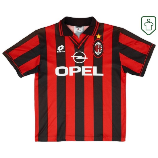 Camiseta retro Milan 1997/98 local para hombre Camiseta retro Milan 1997/98 local para hombre