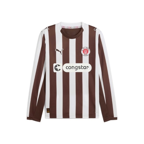 Camiseta de manga larga local FC St. Pauli 2025/26 para hombre Camiseta de manga larga local FC St. Pauli 2025/26 para hombre