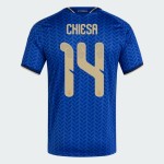 Camiseta Oficial Local Italia 2026 Mujer CHIESA #14 Camiseta Oficial Local Italia 2026 Mujer CHIESA #14