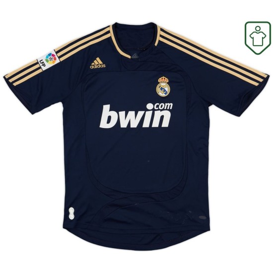 Hombre Camiseta retro visitante Real Madrid 2007/08 Negra