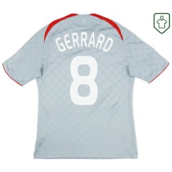 Camiseta retro visitante hombre Liverpool 2008/09 Gerrard #8