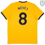 Camiseta retro local hombre Wolverhampton Wanderers 2018/19 Neves #8 Camiseta retro local hombre Wolverhampton Wanderers 2018/19 Neves #8