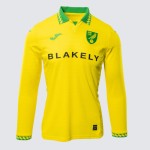 Camiseta Local de Manga Larga Hombre Norwich City 2025/26 Camiseta Local de Manga Larga Hombre Norwich City 2025/26