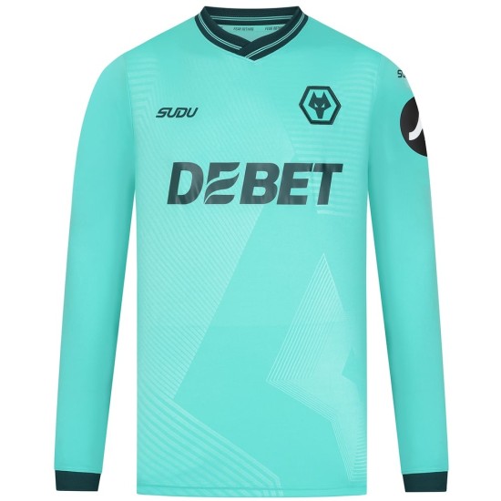 Hombre Camiseta de Manga Larga de Visitante Wolverhampton Wanderers 2025/26 Hombre Camiseta de Manga Larga de Visitante Wolverhampton Wanderers 2025/26