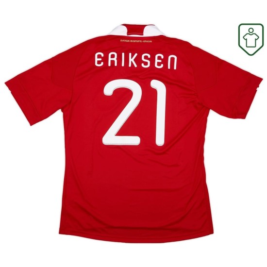 Camiseta retro local Dinamarca 2010/11 para hombre Eriksen #21 Camiseta retro local Dinamarca 2010/11 para hombre Eriksen #21