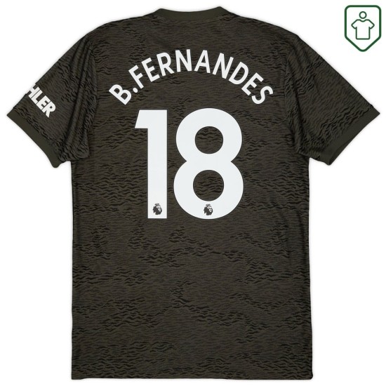 Camiseta retro visitante hombre Manchester United 2020/21 B. Fernandes #18