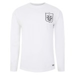 Mujeres Fulham 1966/67 Casa Retro Manga Larga Camiseta #2