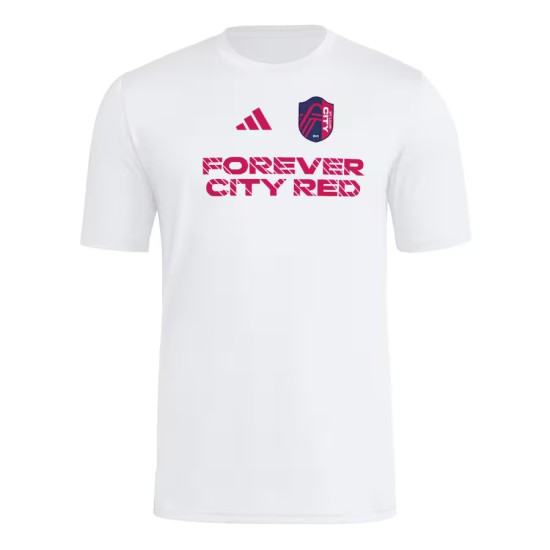 Camiseta Tercera Hook AEROREADY 2025 de St. Louis City SC para Mujer - Blanca Camiseta Tercera Hook AEROREADY 2025 de St. Louis City SC para Mujer - Blanca