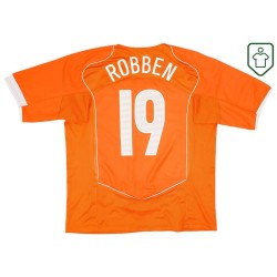 Camiseta retro local Países Bajos 2004/06 para hombre Robben #19