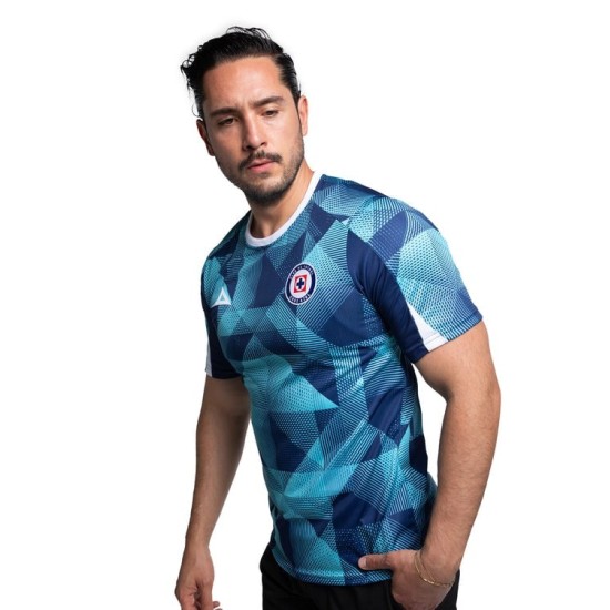 Camiseta Niño Cruz Azul Tercera Calentamiento 2025/26 – Turquesa/Marino Camiseta Niño Cruz Azul Tercera Calentamiento 2025/26 – Turquesa/Marino