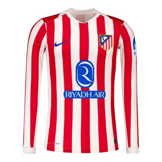 Camiseta de mujer Atlético de Madrid 2025/26 local manga larga Camiseta de mujer Atlético de Madrid 2025/26 local manga larga