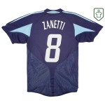 Camiseta retro visitante Argentina 2004/05 para hombre Zanetti #8